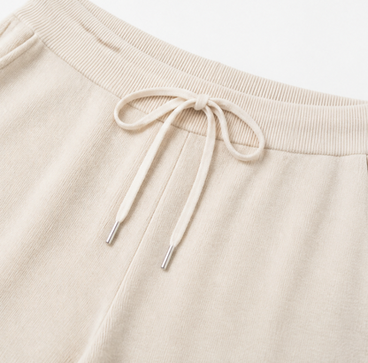 Knit Long Sleeve Wide Leg Matching Set