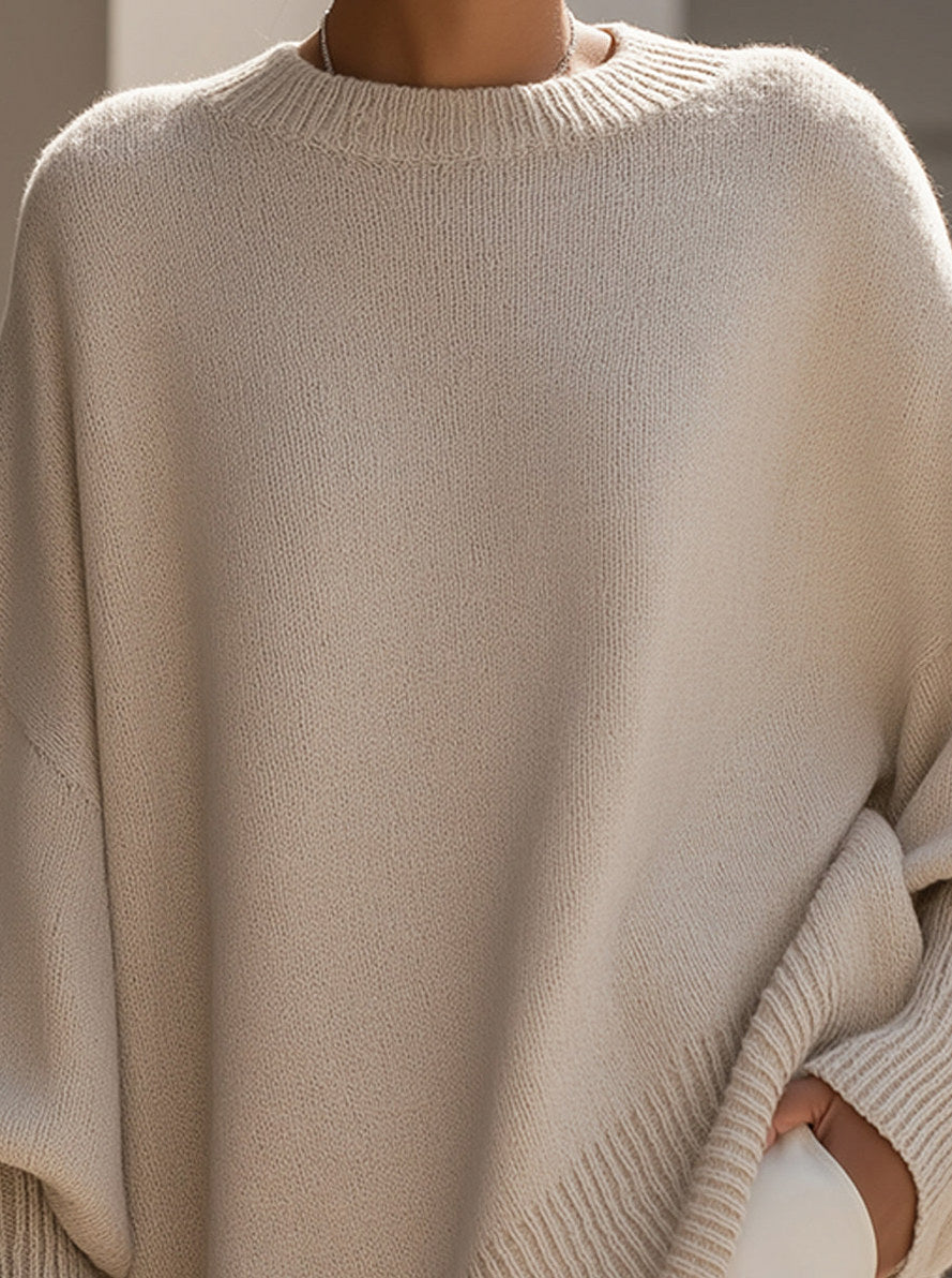 Knit Oversized Batwing Sleeve Sweater