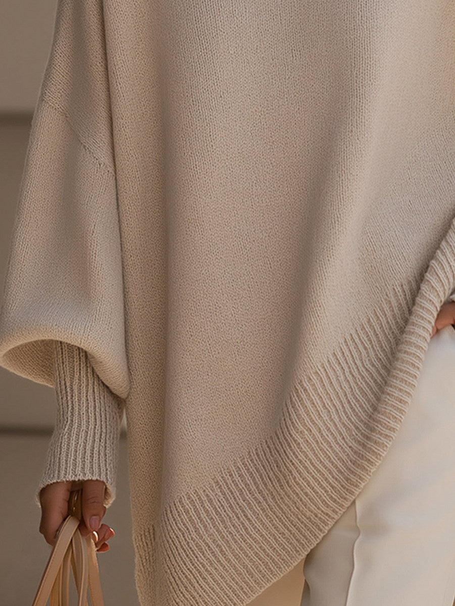 Knit Oversized Batwing Sleeve Sweater
