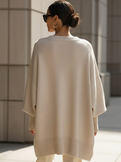 Knit Oversized Batwing Sleeve Sweater