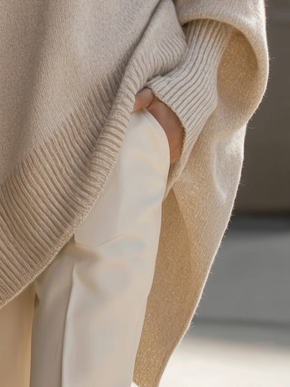 Knit Oversized Batwing Sleeve Sweater