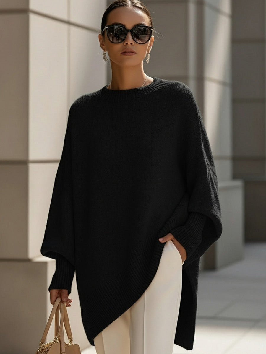 Knit Oversized Batwing Sleeve Sweater