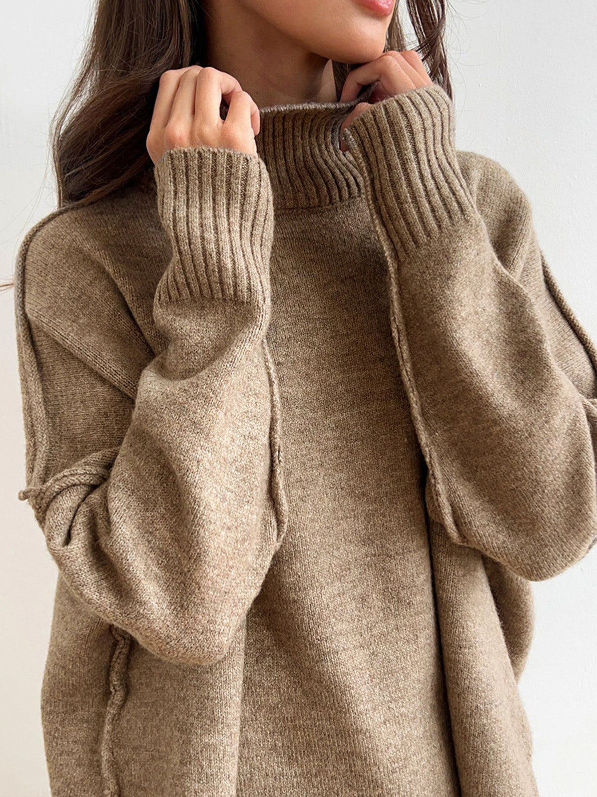 Knit Turtleneck Long Sleeve Matching Set