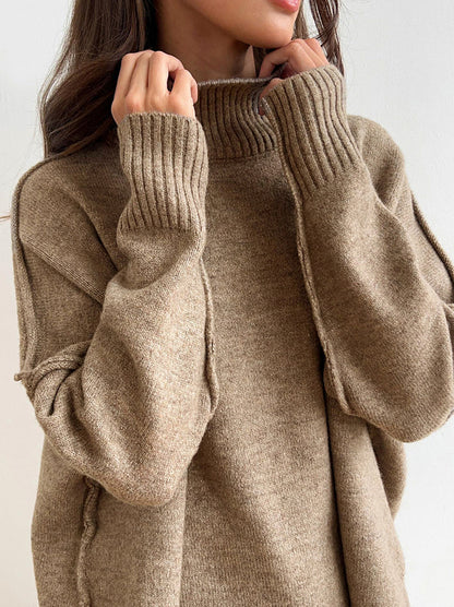 Knit Turtleneck Long Sleeve Matching Set