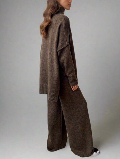 Knit Turtleneck Long Sleeve Matching Set