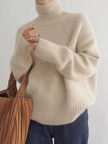 Knit Turtleneck Long Sleeve Sweater