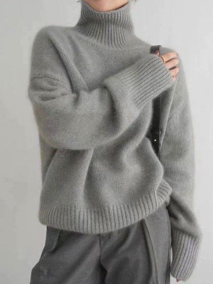 Knit Turtleneck Long Sleeve Sweater