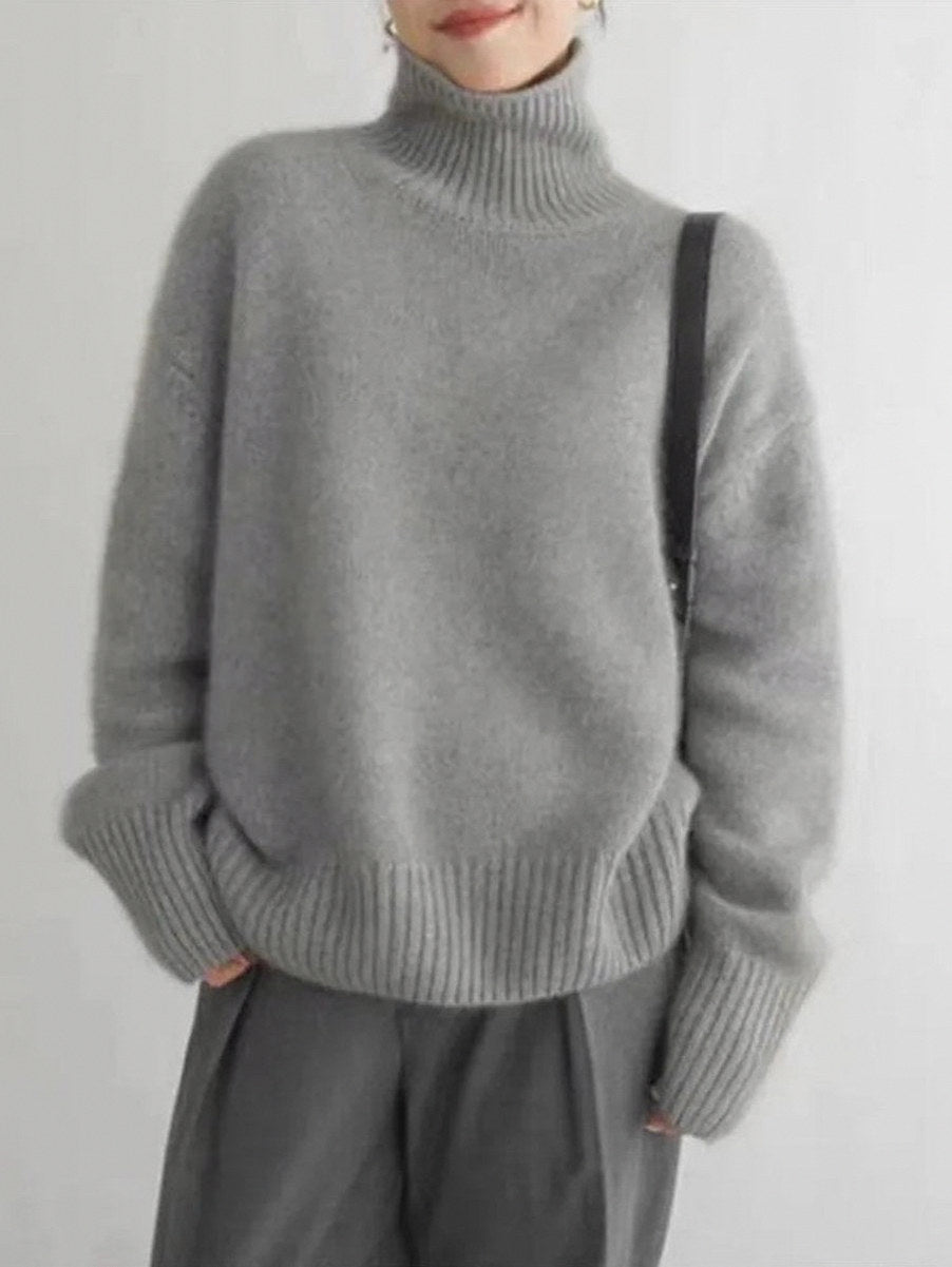 Knit Turtleneck Long Sleeve Sweater