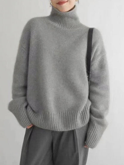 Knit Turtleneck Long Sleeve Sweater