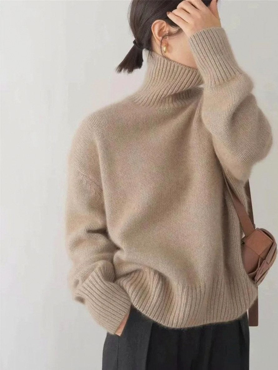 Knit Turtleneck Long Sleeve Sweater