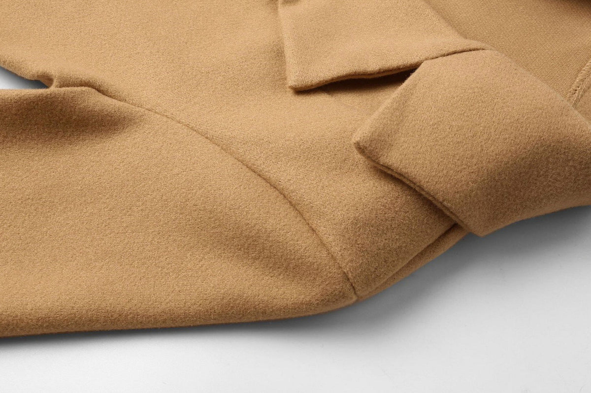 Lapel Collar Belted Wrap Coat