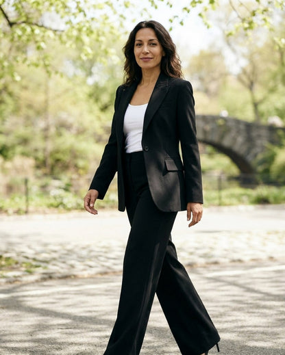 Long Sleeve Blazer and Wide Leg Matching Set