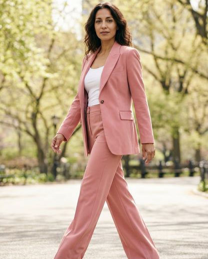 Long Sleeve Blazer and Wide Leg Matching Set