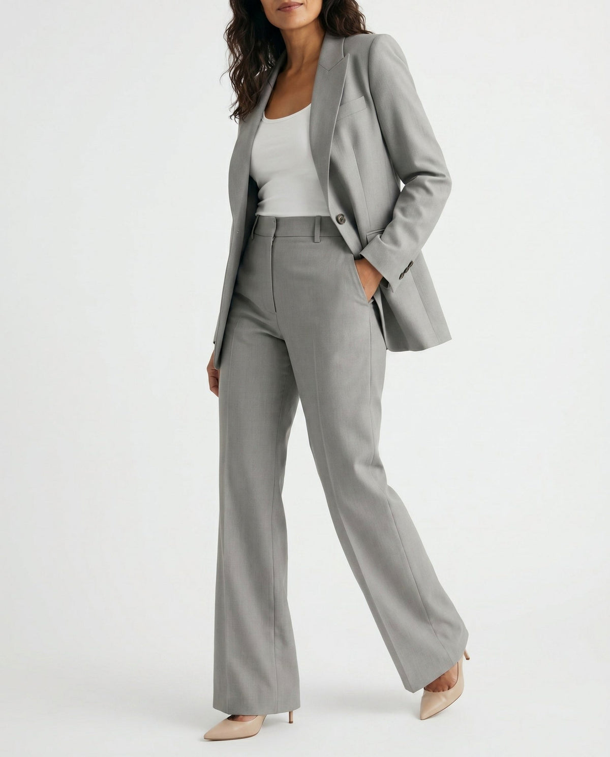 Long Sleeve Blazer and Wide Leg Matching Set