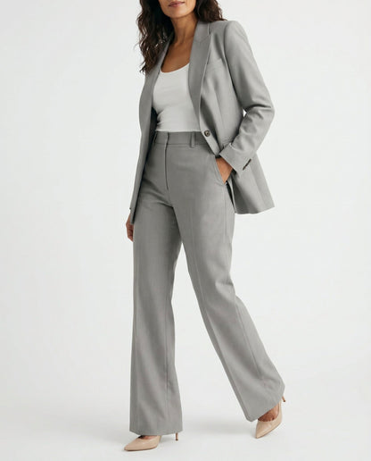 Long Sleeve Blazer and Wide Leg Matching Set
