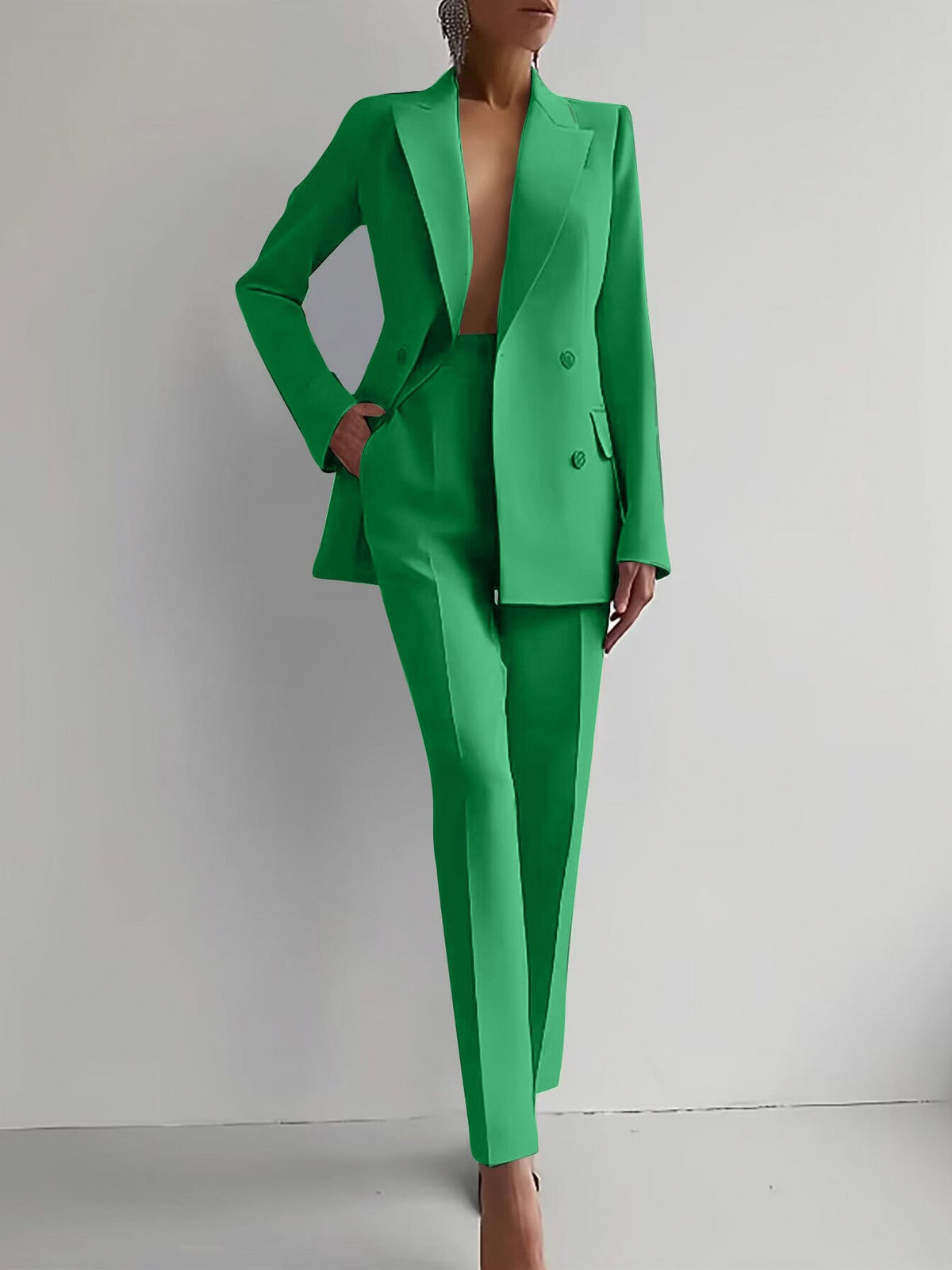 Long Sleeve Blazer Two Piece Set