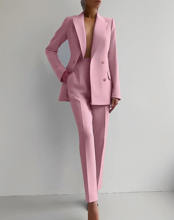 Long Sleeve Blazer Two Piece Set