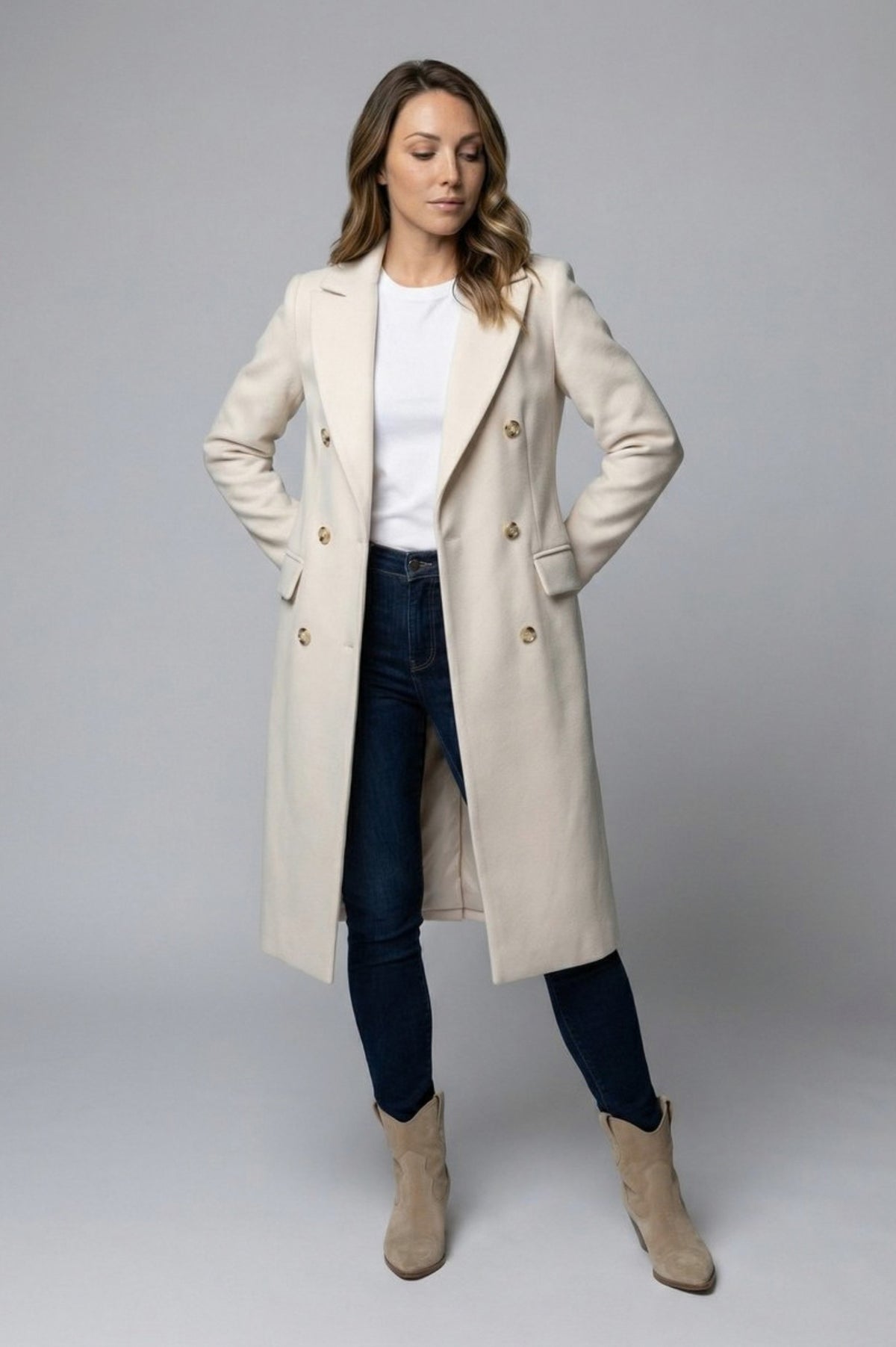 Long Sleeve Double Breasted Coat