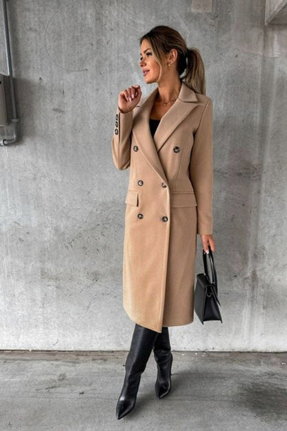 Long Sleeve Double Breasted Coat