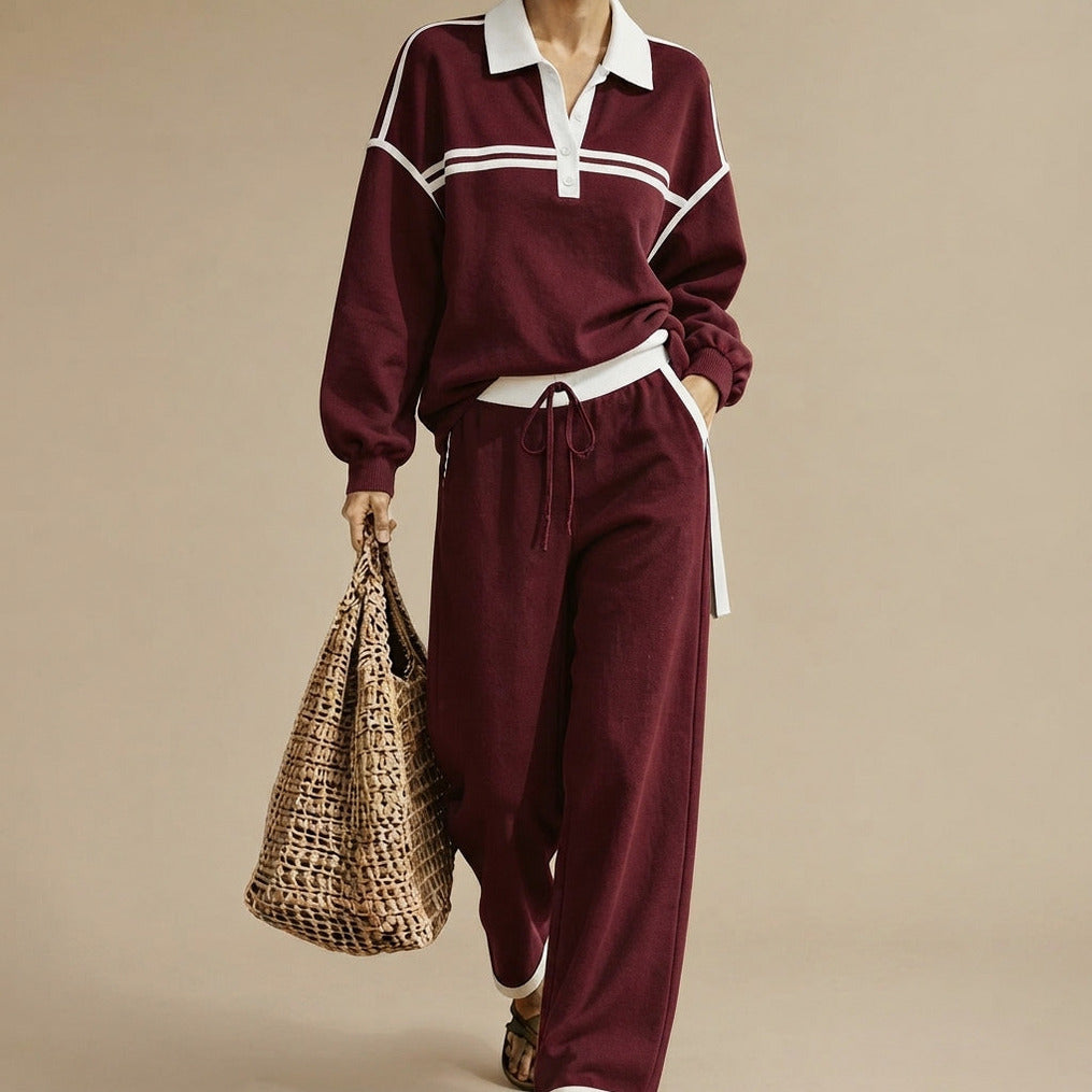 Long Sleeve Wide Leg Two Piece Set