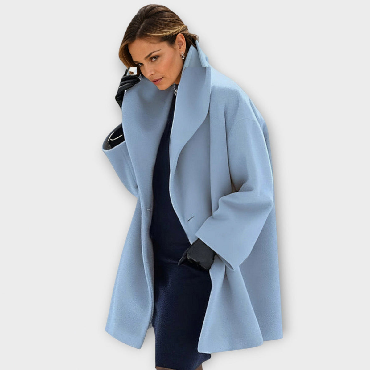 Oversized Shawl Collar Coat