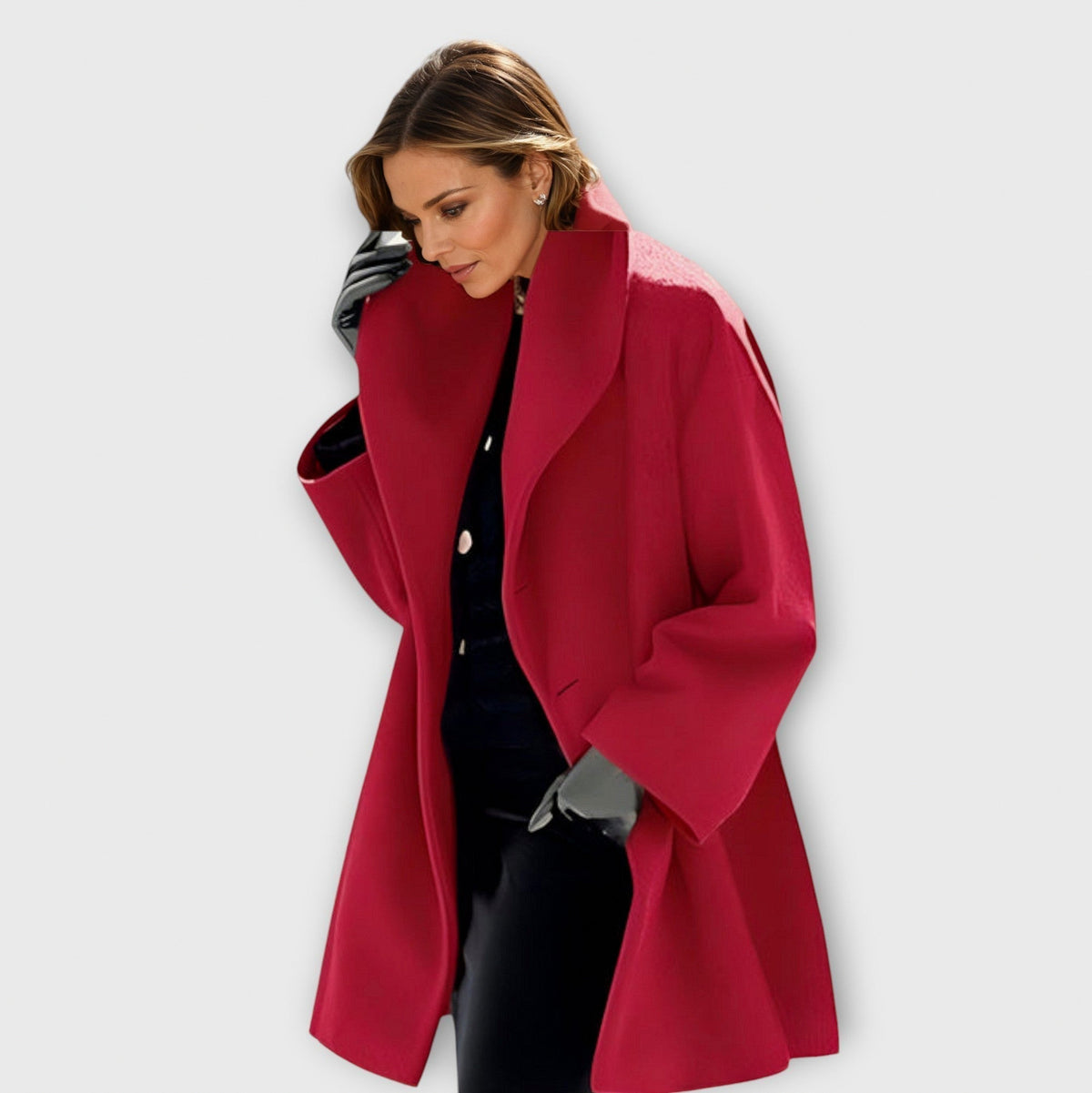 Oversized Shawl Collar Coat