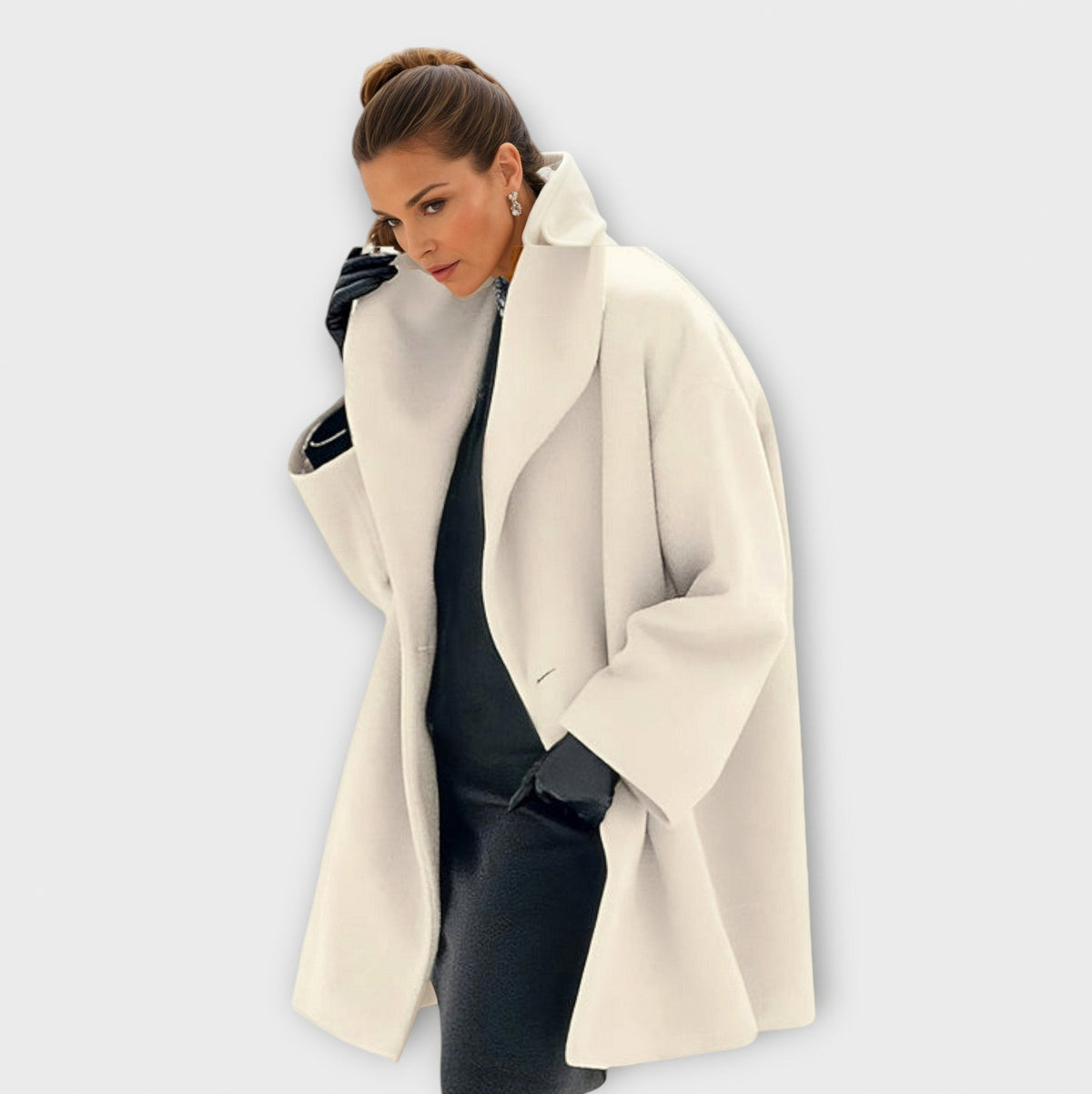 Oversized Shawl Collar Coat
