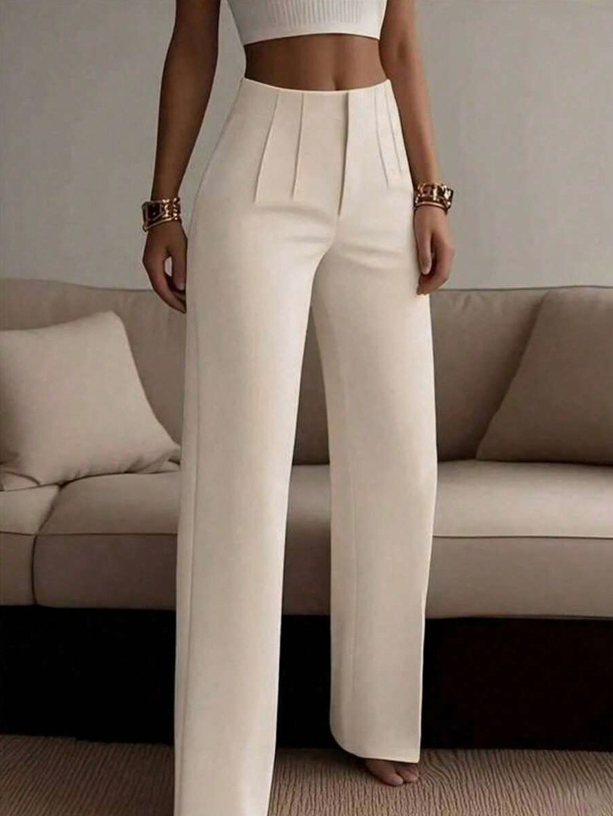 Pleated High Waist Wide Leg Pants
