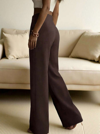 Pleated High Waist Wide Leg Pants