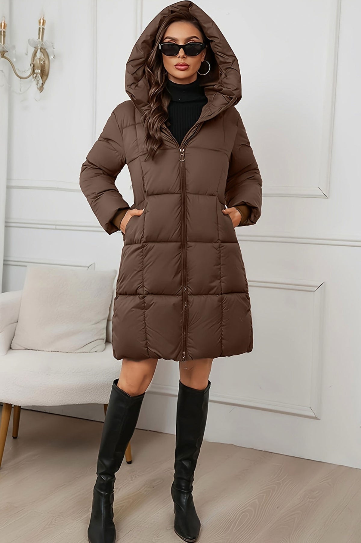 Quilted Hooded Puffer Jacket