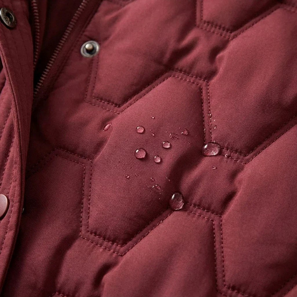 Quilted Long Sleeve Hooded Puffer Coat