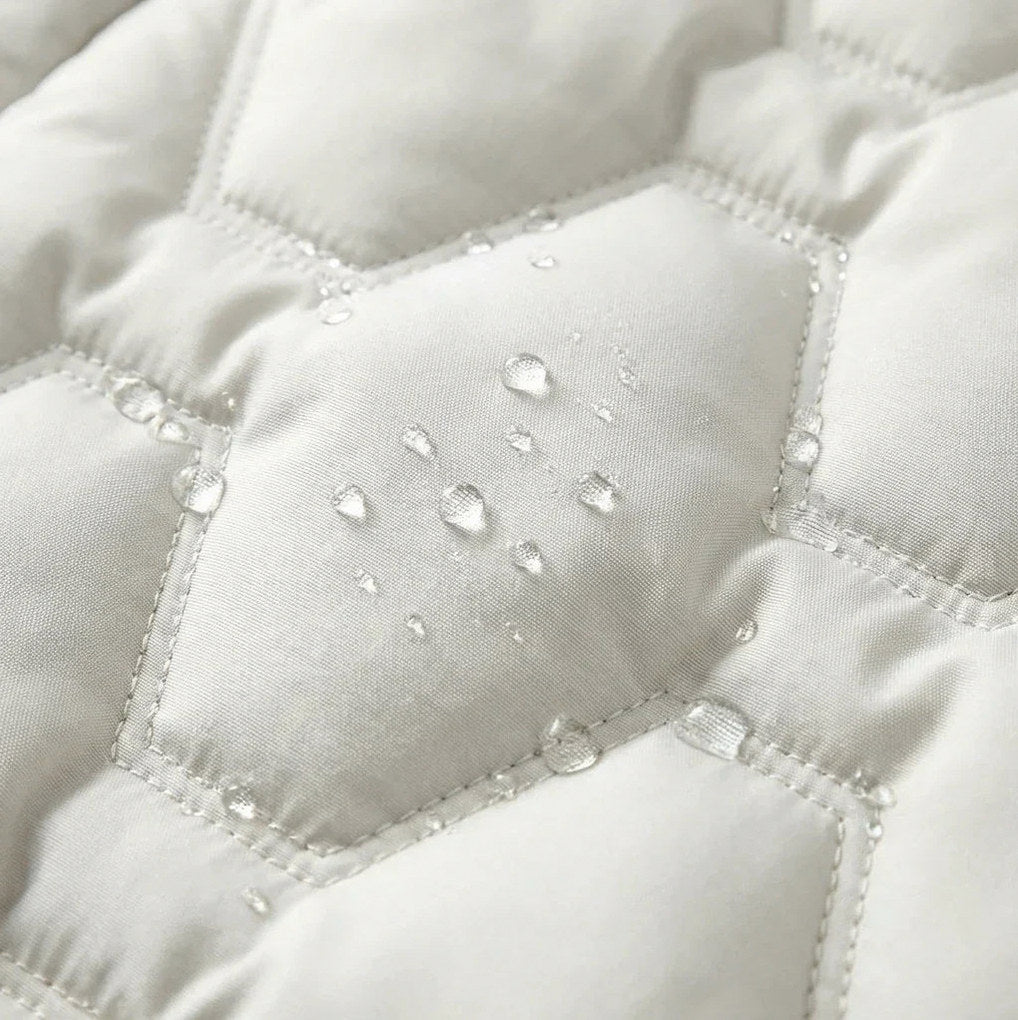 Quilted Long Sleeve Hooded Puffer Coat