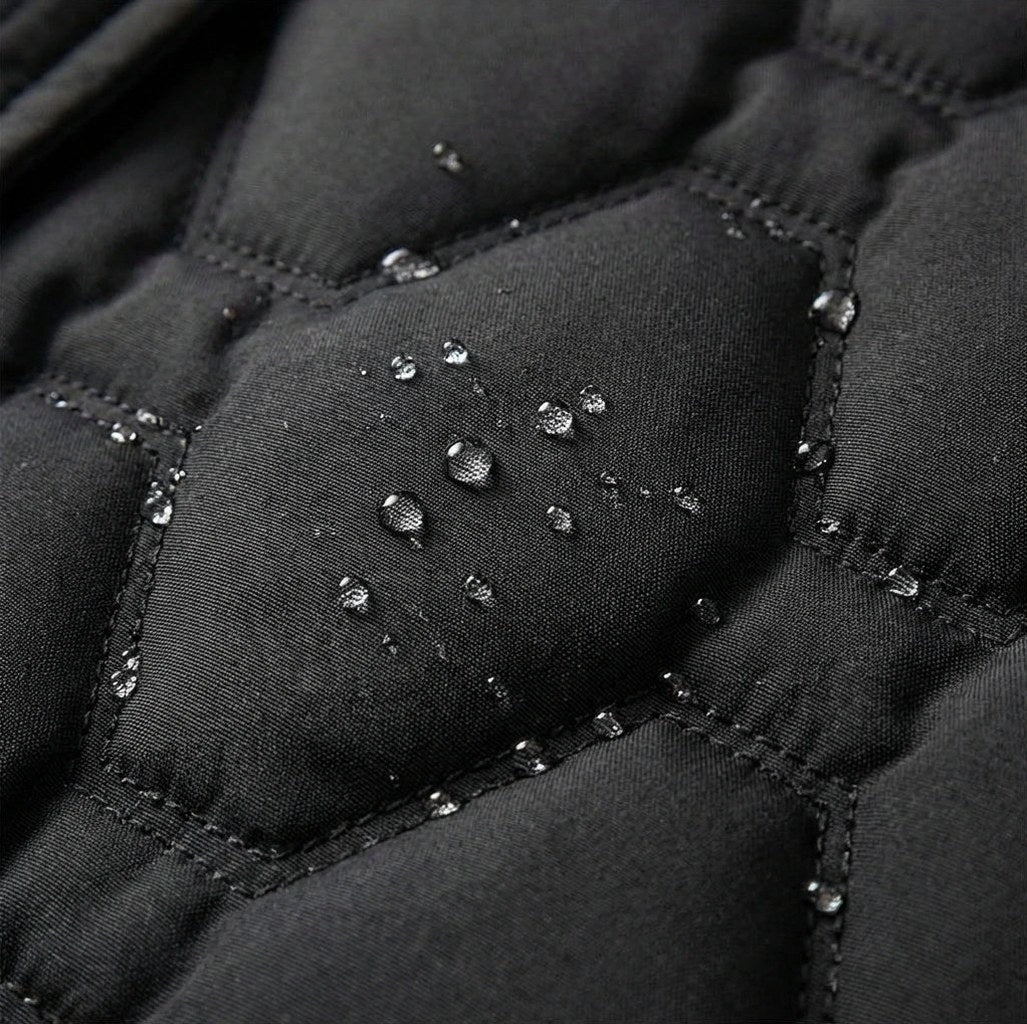 Quilted Long Sleeve Hooded Puffer Coat