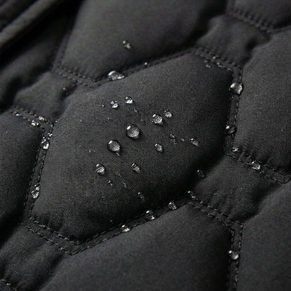 Quilted Long Sleeve Hooded Puffer Coat