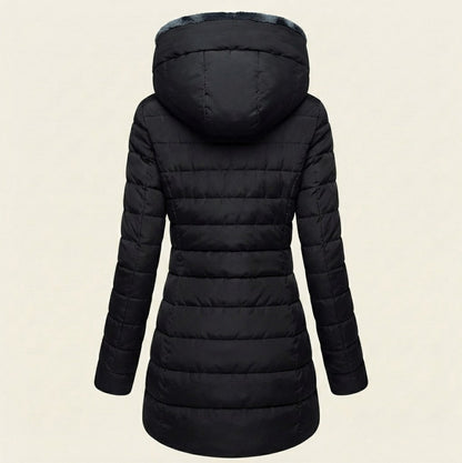 Quilted Faux Fur Lined Hooded Puffer Jacket