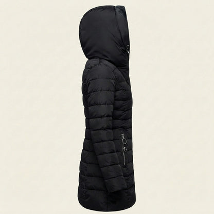 Quilted Faux Fur Lined Hooded Puffer Jacket