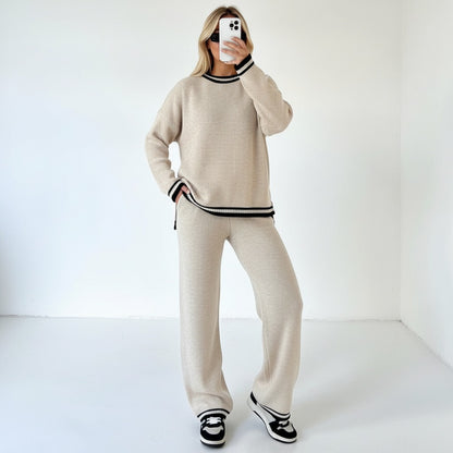 Ribbed Knit Long Sleeve Matching Set