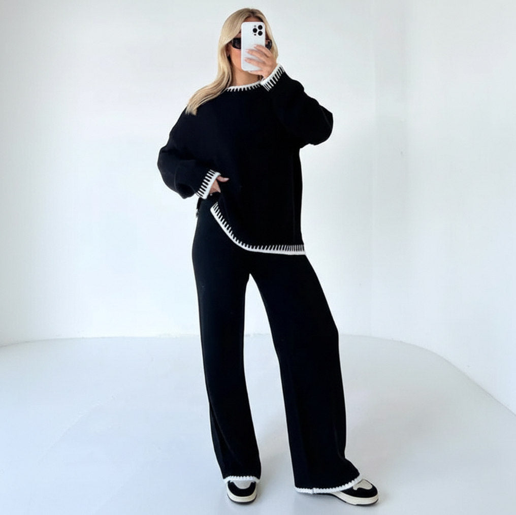 Ribbed Knit Long Sleeve Matching Set