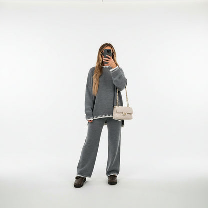 Ribbed Knit Long Sleeve Matching Set