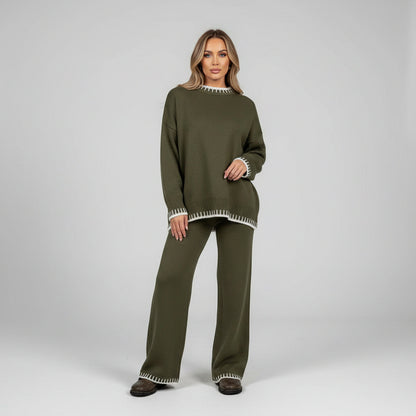Ribbed Knit Long Sleeve Matching Set