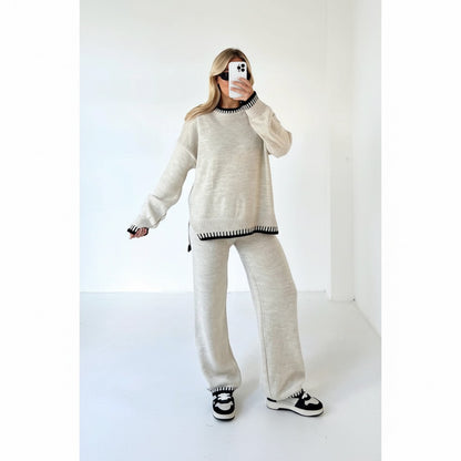 Ribbed Knit Long Sleeve Matching Set