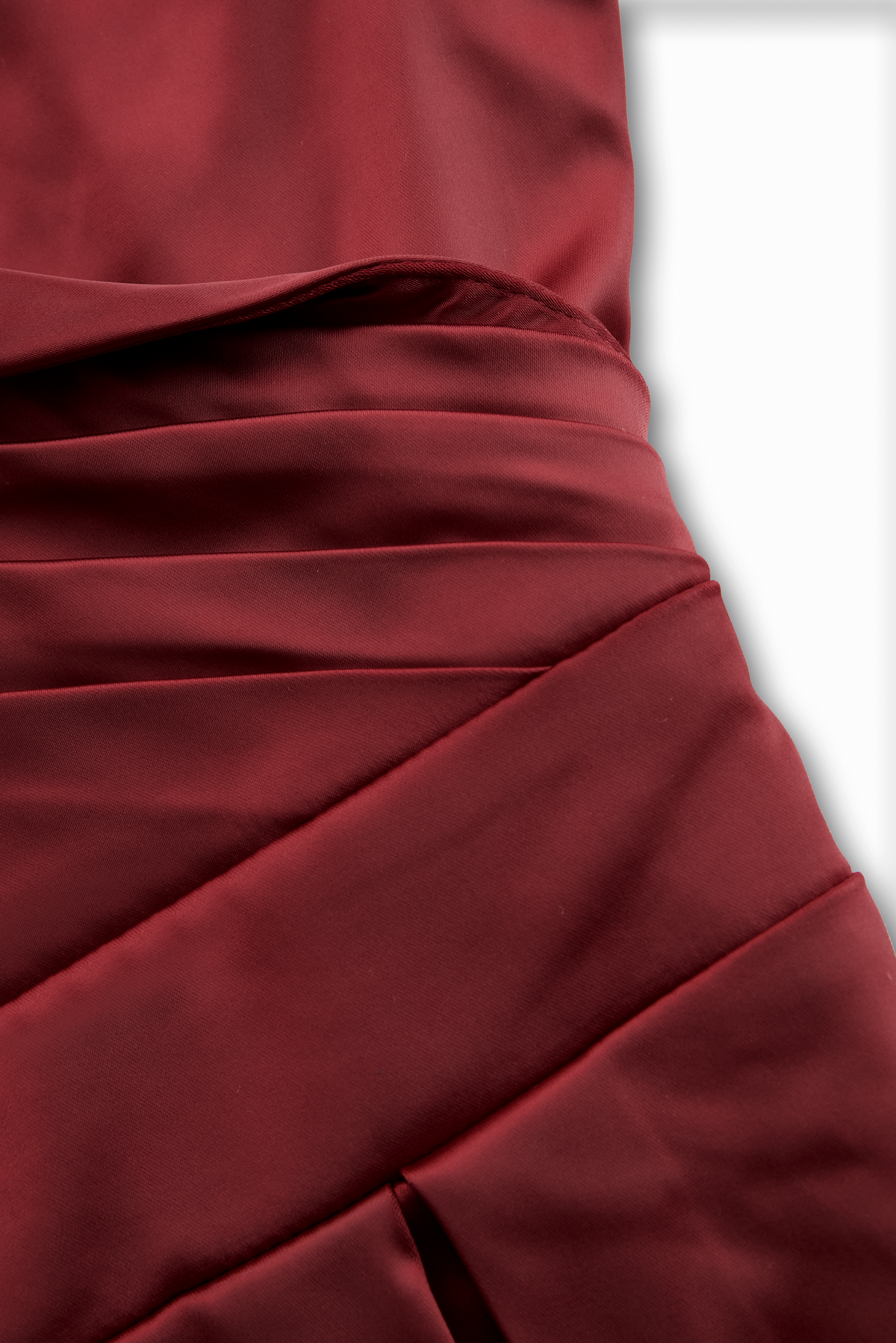 Satin 3/4 Sleeve Shawl Collar Pleated Midi Dress