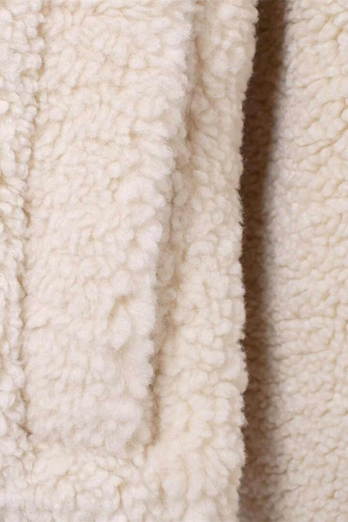 Sherpa Button Front Long Sleeve Jacket