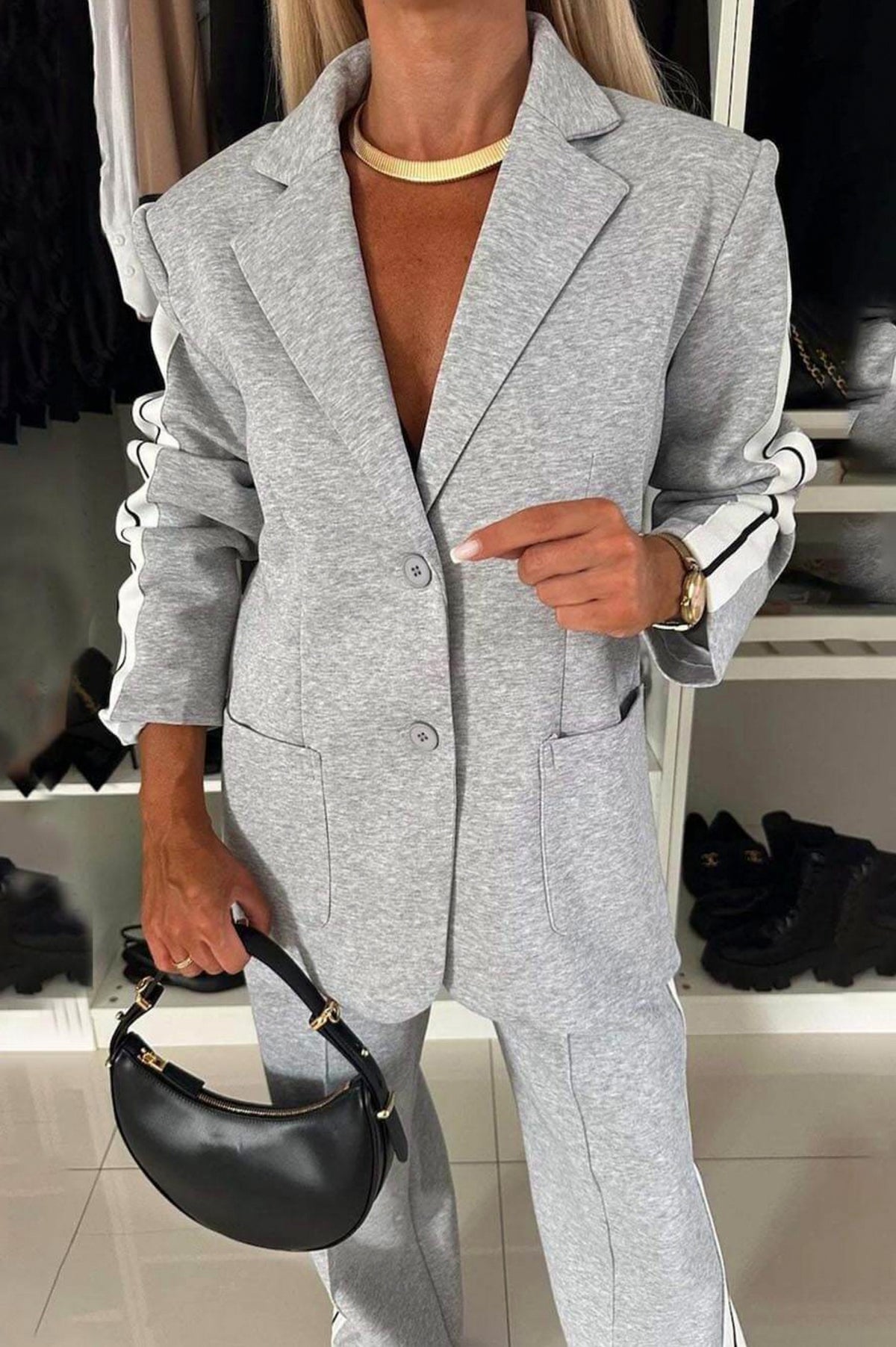 Striped Blazer Matching Set