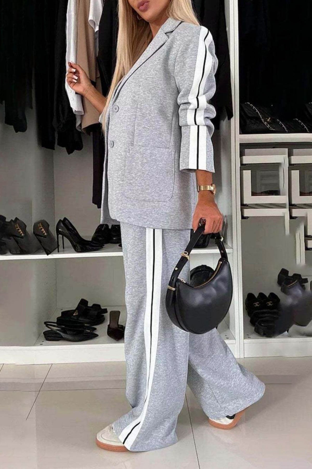 Striped Blazer Matching Set