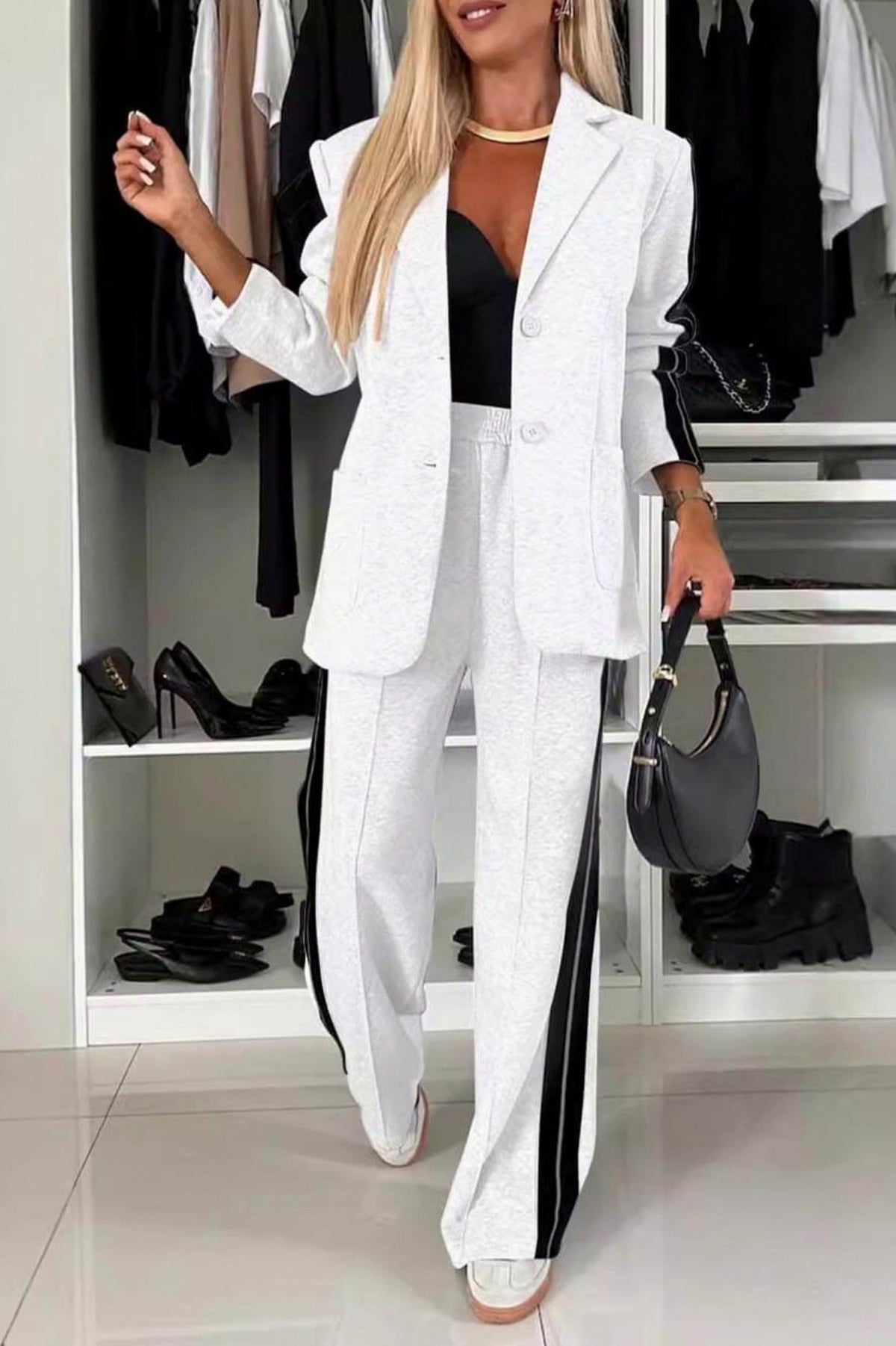 Striped Blazer Matching Set