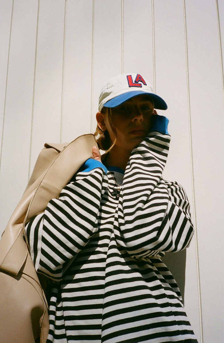Striped Crewneck Oversized Sweater