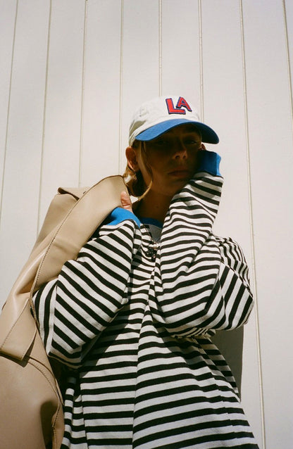 Striped Crewneck Oversized Sweater