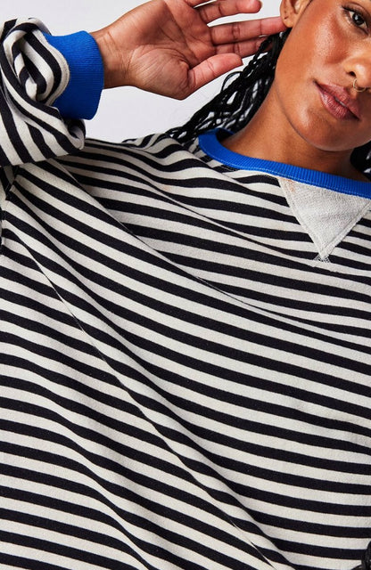 Striped Crewneck Oversized Sweater