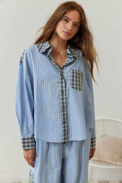 Striped Long Sleeve Matching Set